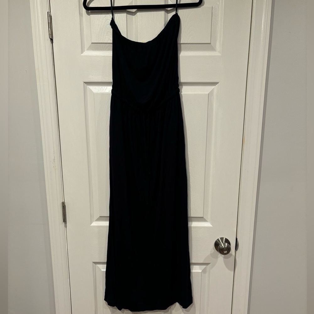J. Crew Strapless Tie Waist Maxi Dress